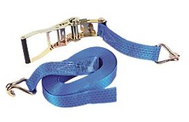 Ratchet strap with claw hooks